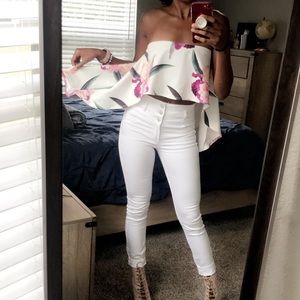 Floral Fashion Nova Crop Top